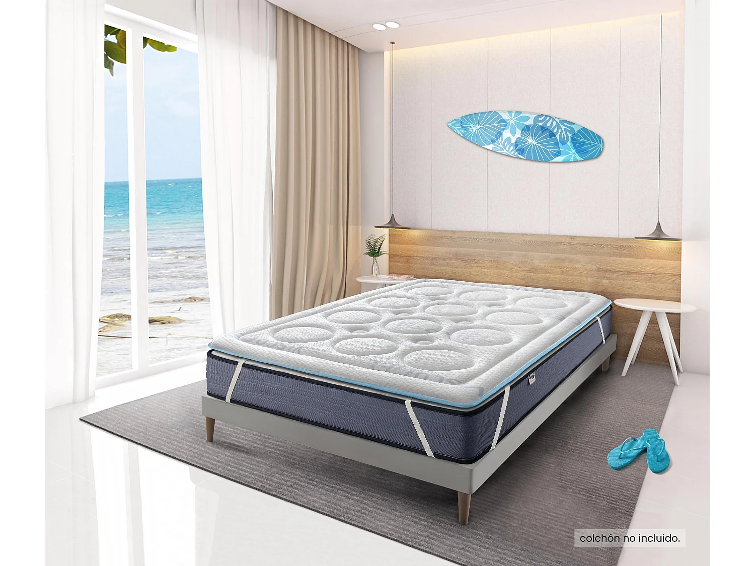 Topper/Sobrecolchón Viscogel 67,5x200x4 Bubble Confort de SonnoMattress