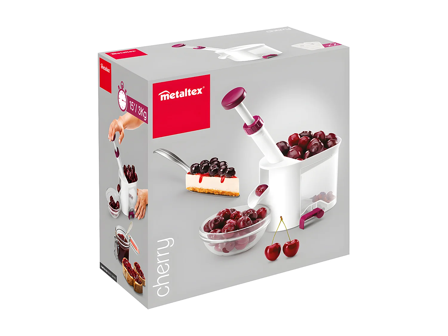 Dénoyauteur Cherry à cerises et à olives Blanc