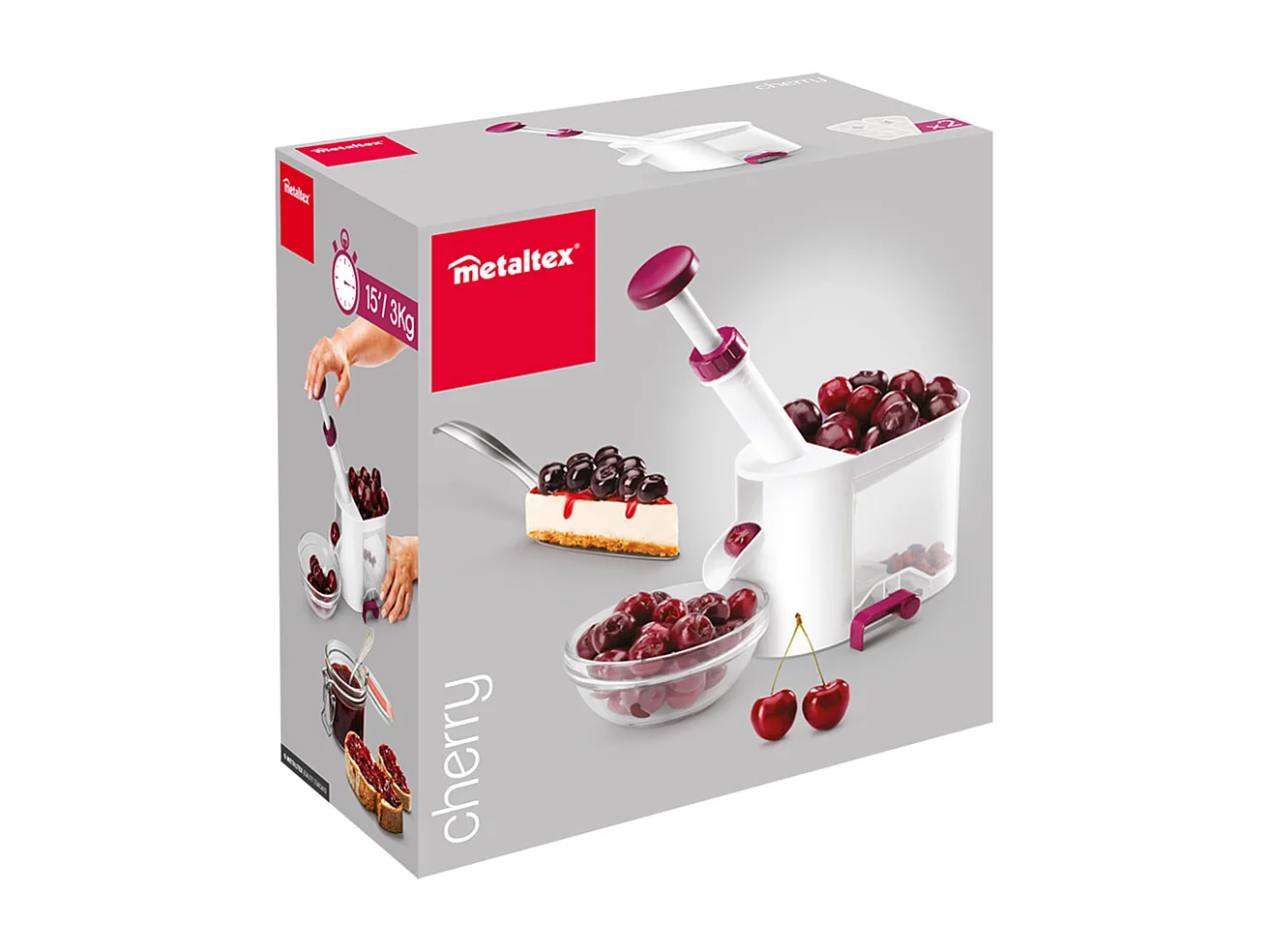 Dénoyauteur Cherry à cerises et à olives Blanc