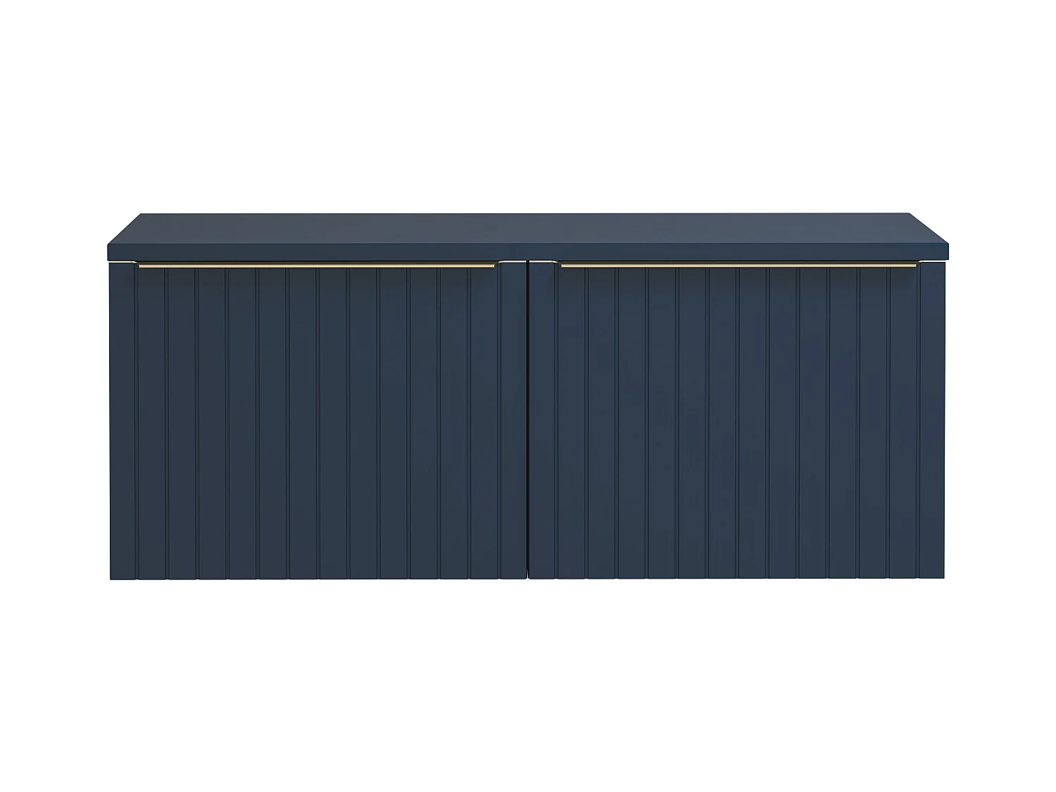 Blauw gestreept hangmeubel onder wastafel - 120 cm - JOSEPHA
