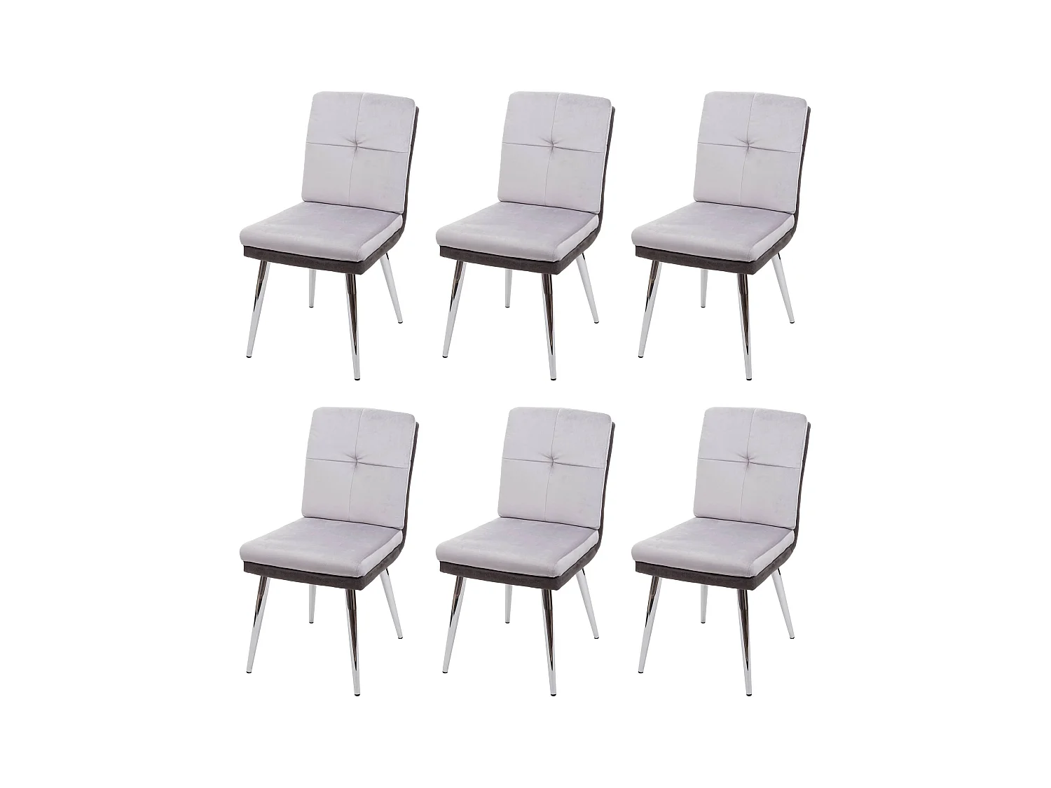 Chaise de salle à manger MCW-G48 (lot de 6),  gris