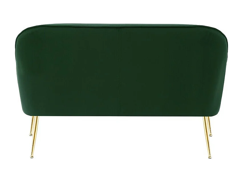 Canapé droit MARCELINO fixe velours vert