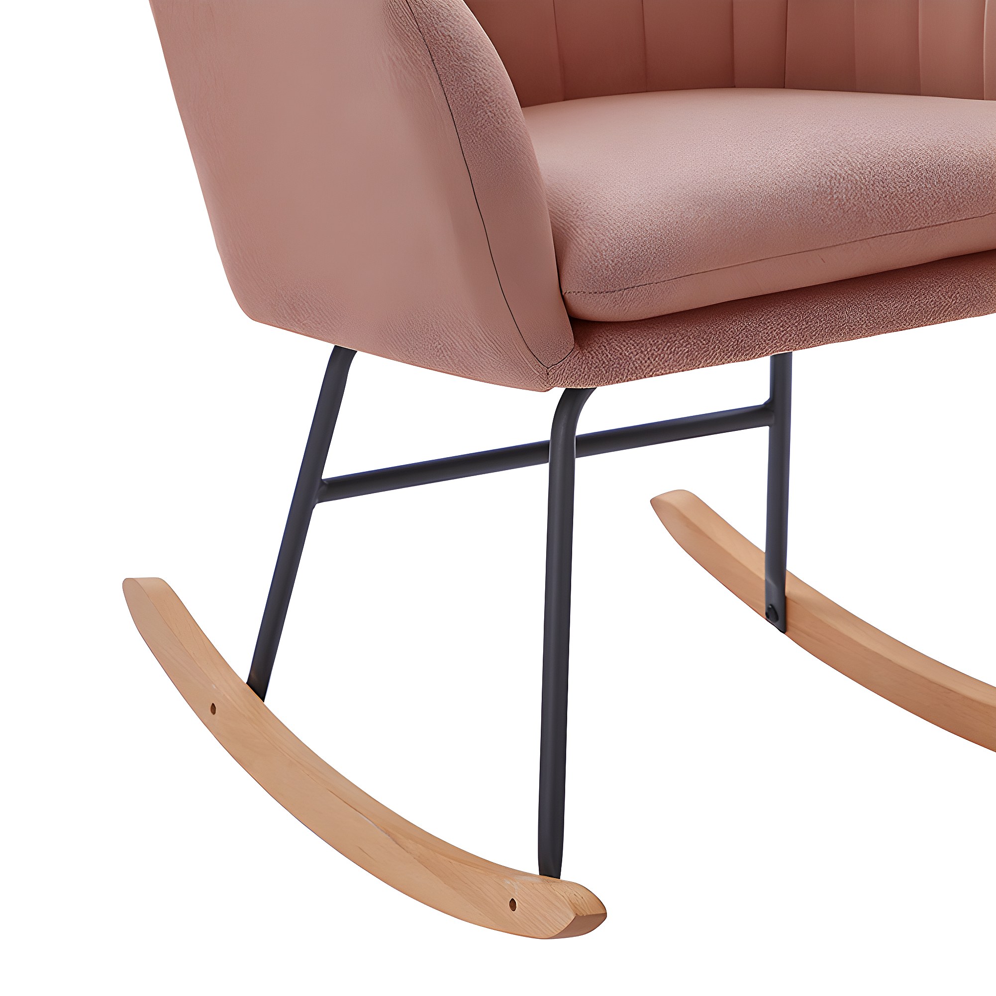 Fauteuil glamour en velours rose TROMSO