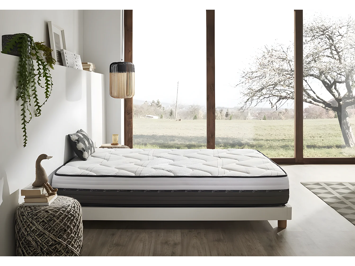 Colchón Visco 67,5x200 Latex Carbono Plus 27 cm +/-2 Firmeza Media-Alta.