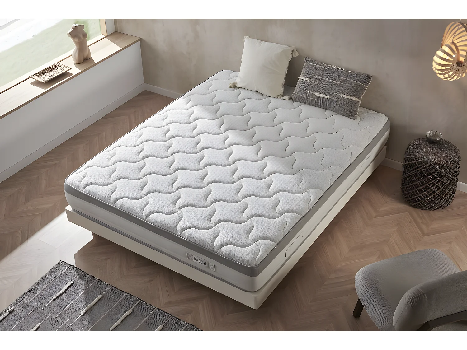 Colchón Visco con Muelles Ensacados Paradise 140x180 Altura 27cm +/-2.