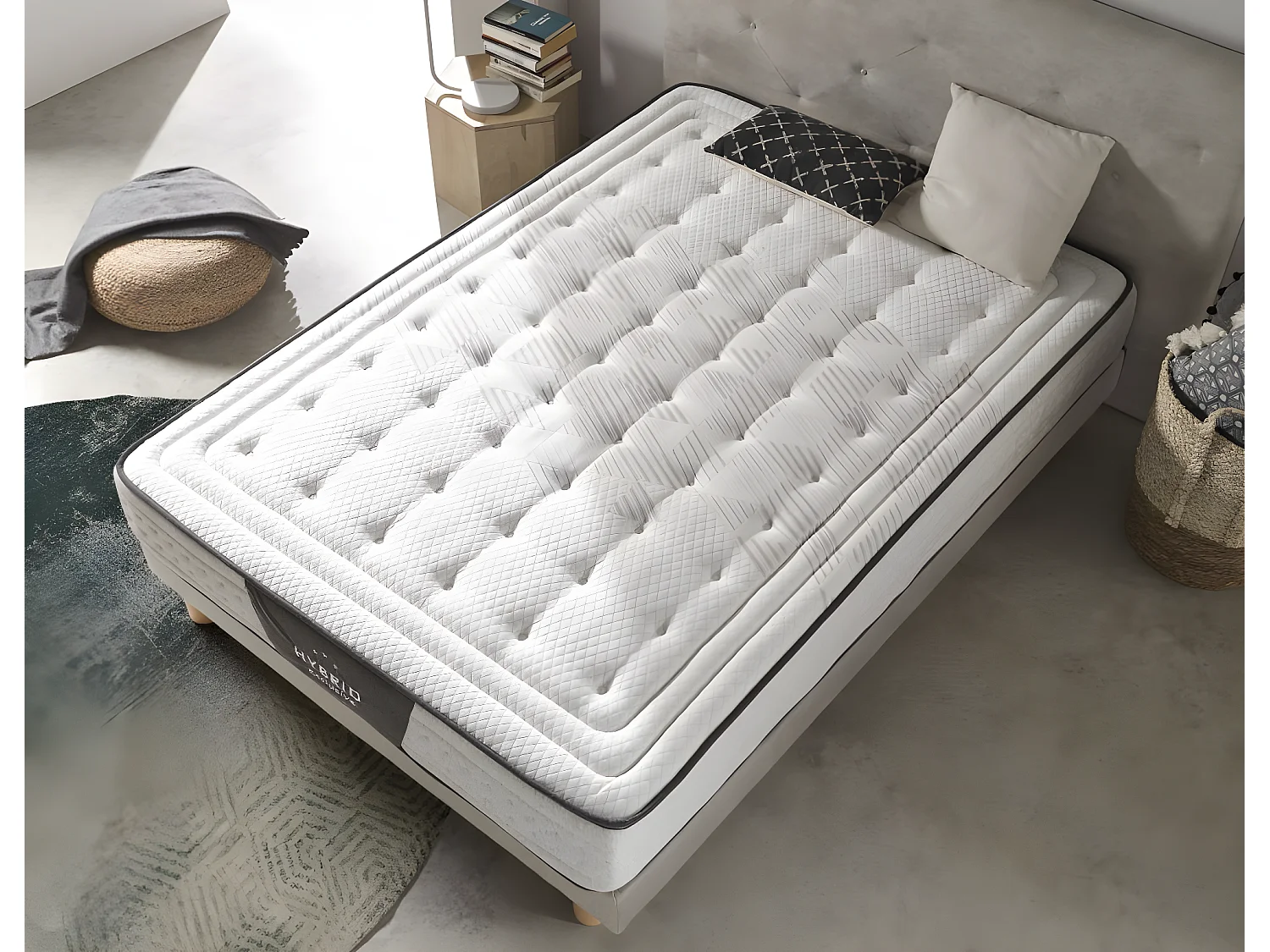 Colchón de Muelles Ensacado 120x180 Hybrid Exclusive Firmeza Media-Alta