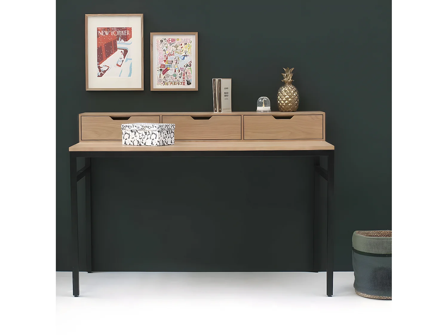 Bureau en plaqué chêne