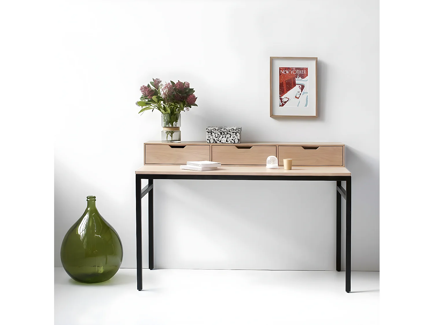 Bureau en plaqué chêne