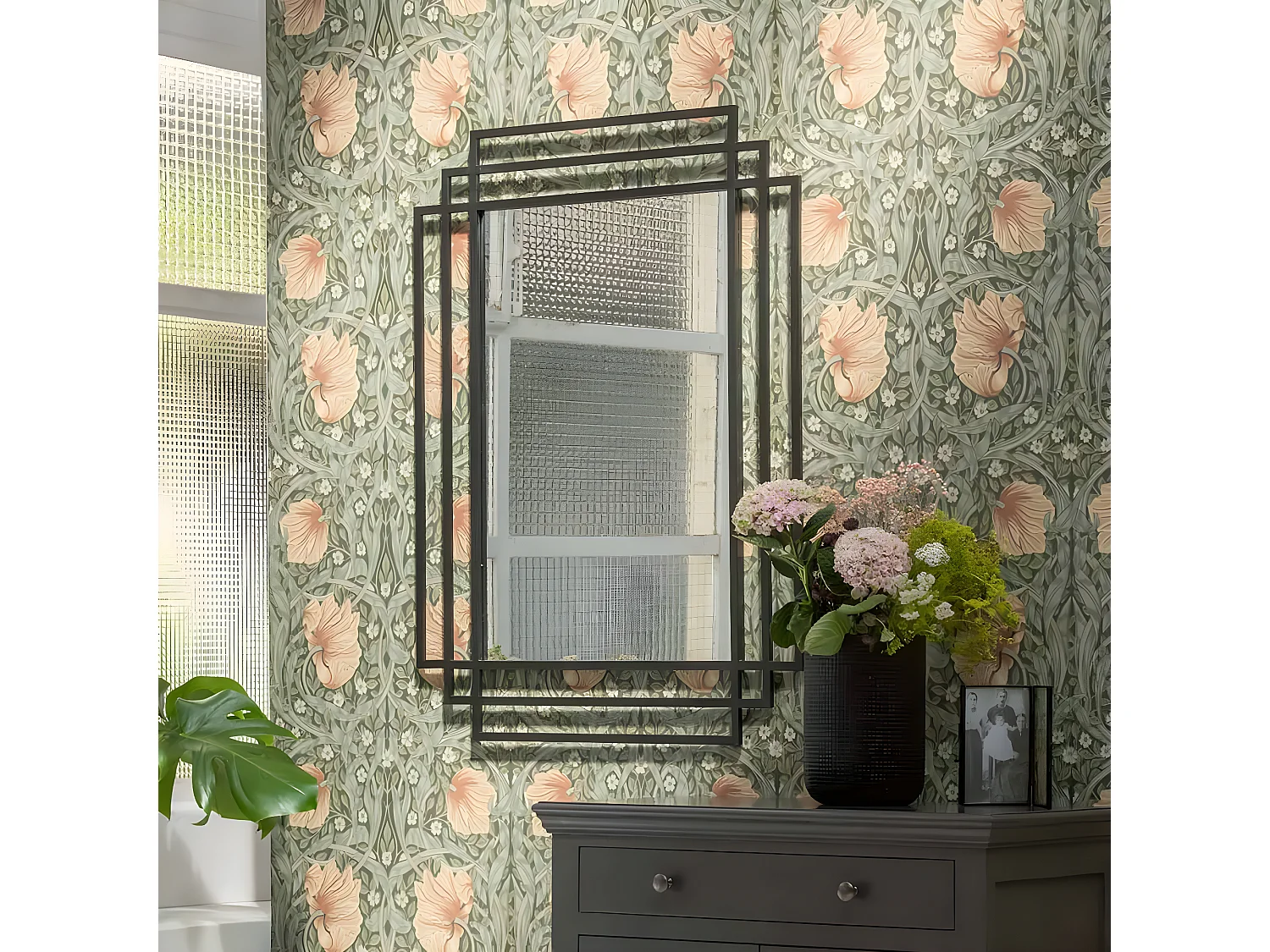 Espejo rectangular estilo art decó 80 x 110 cm