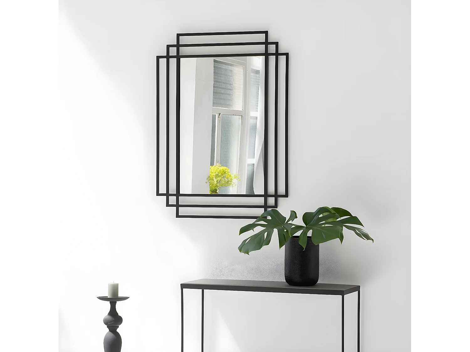 Espejo rectangular estilo art decó 80 x 110 cm