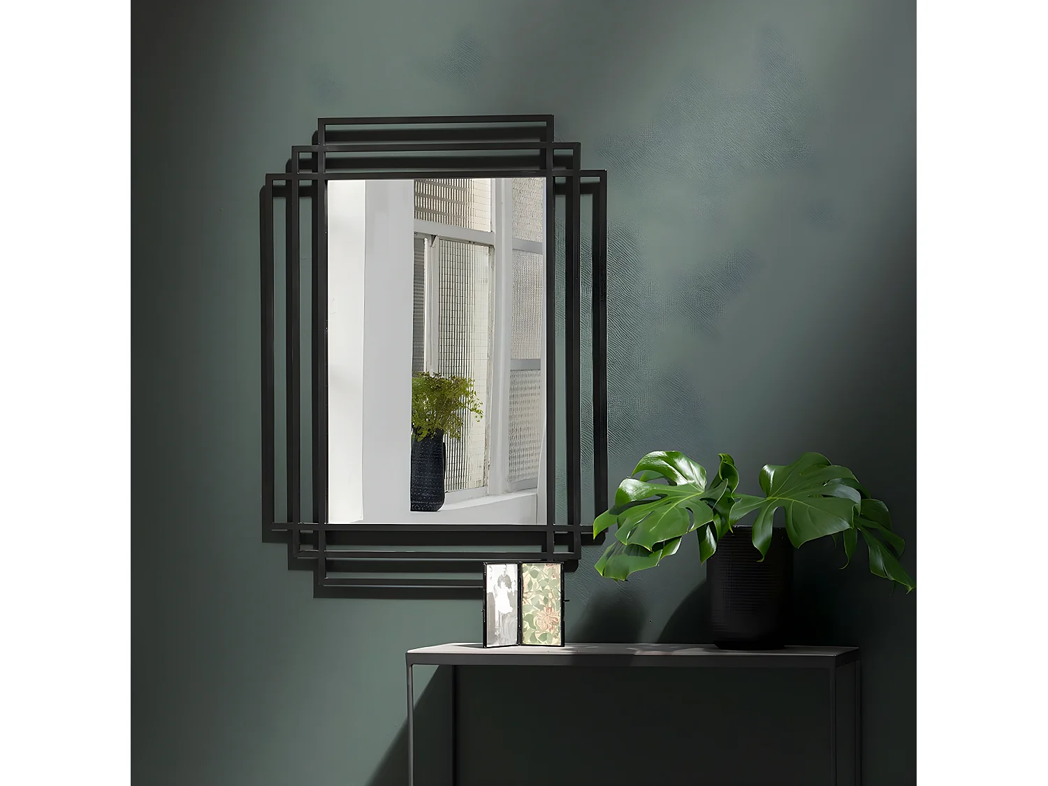 Espejo rectangular estilo art decó 80 x 110 cm