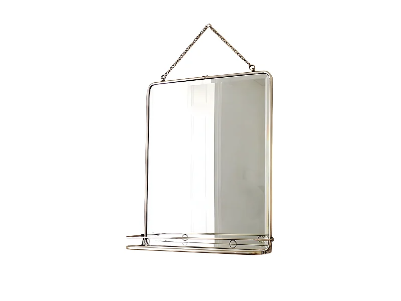 Espejo de barbería plata 41x52