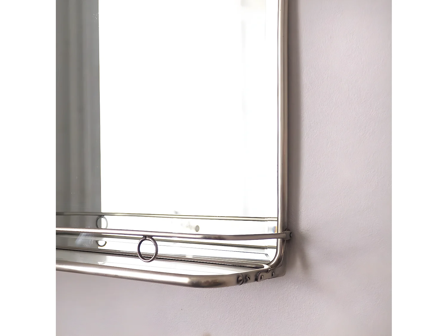 Espejo de barbería plata 41x52