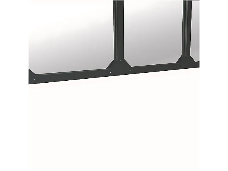 Espejo atelier XL de metal negro 95x120