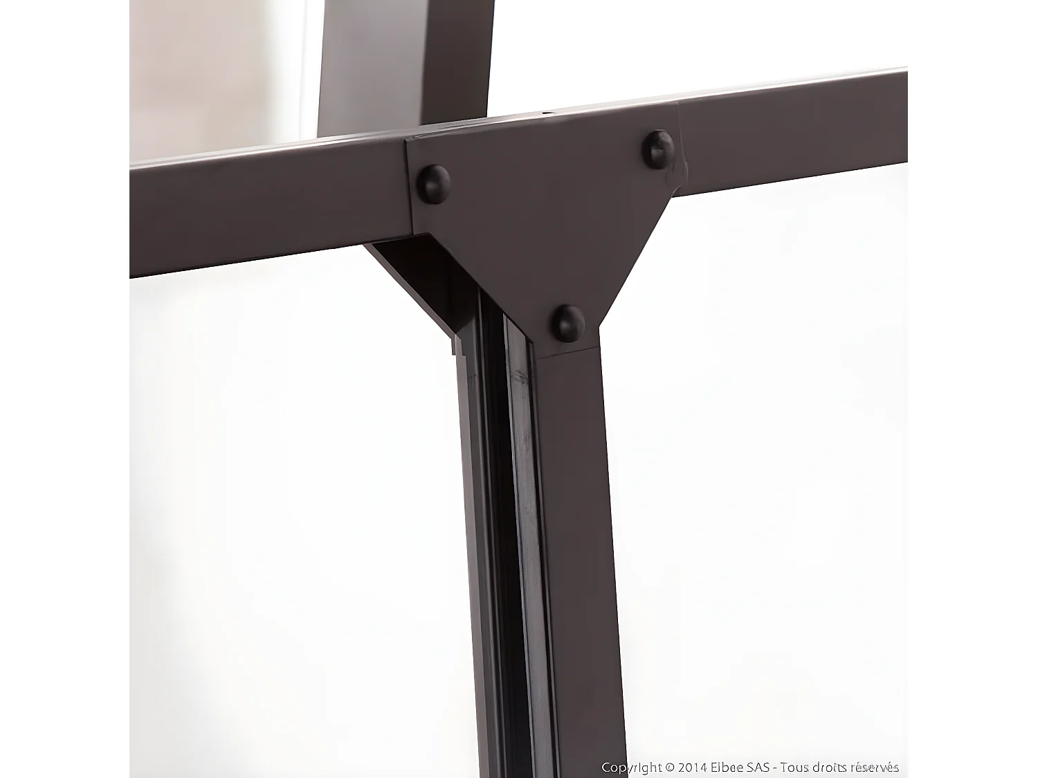 Espejo atelier XL de metal negro 95x120