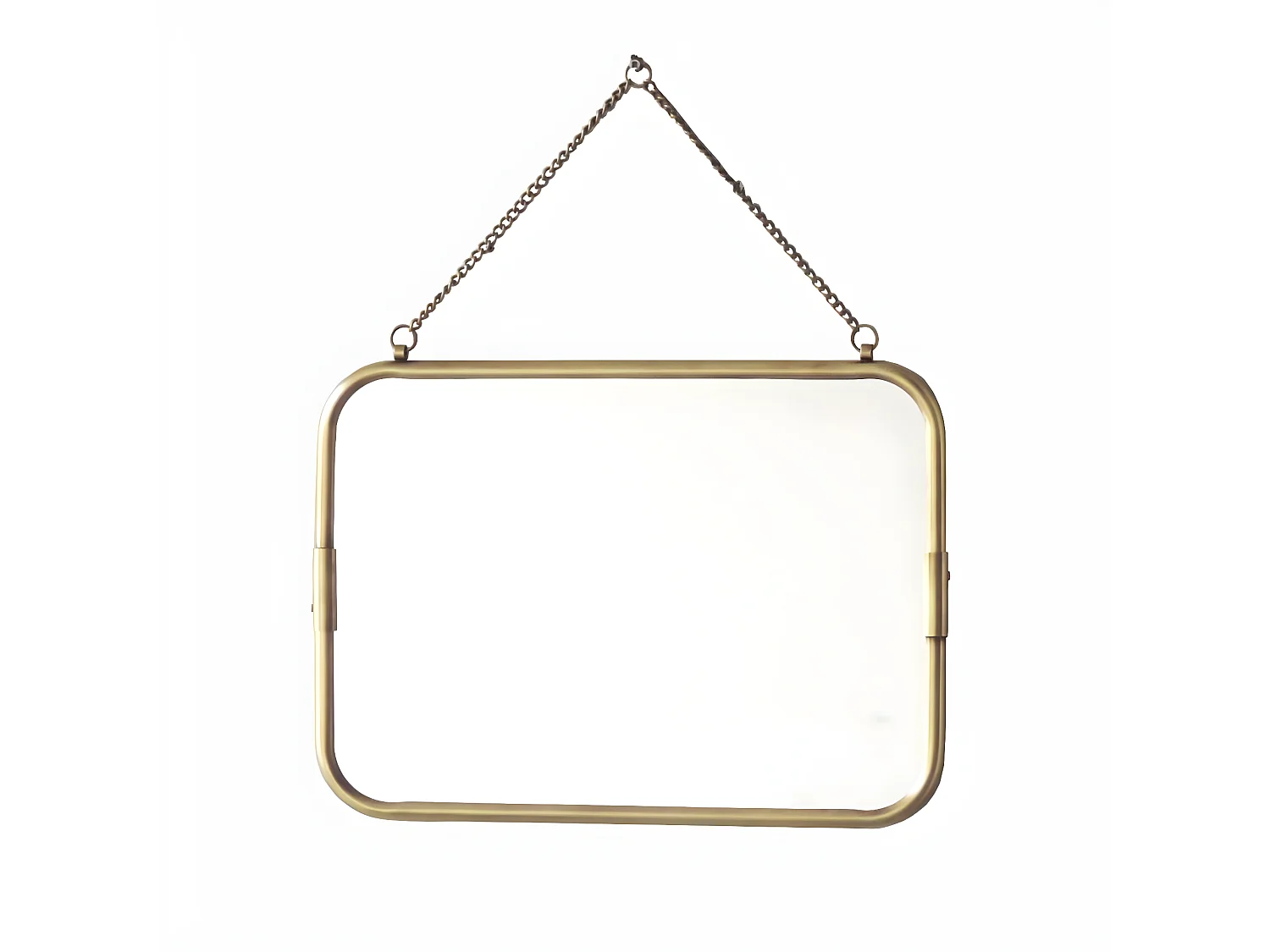 Espejo de barbería con cadena 30 x 28 cm