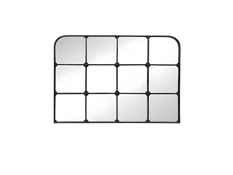 Miroir fenêtre paysage en métal