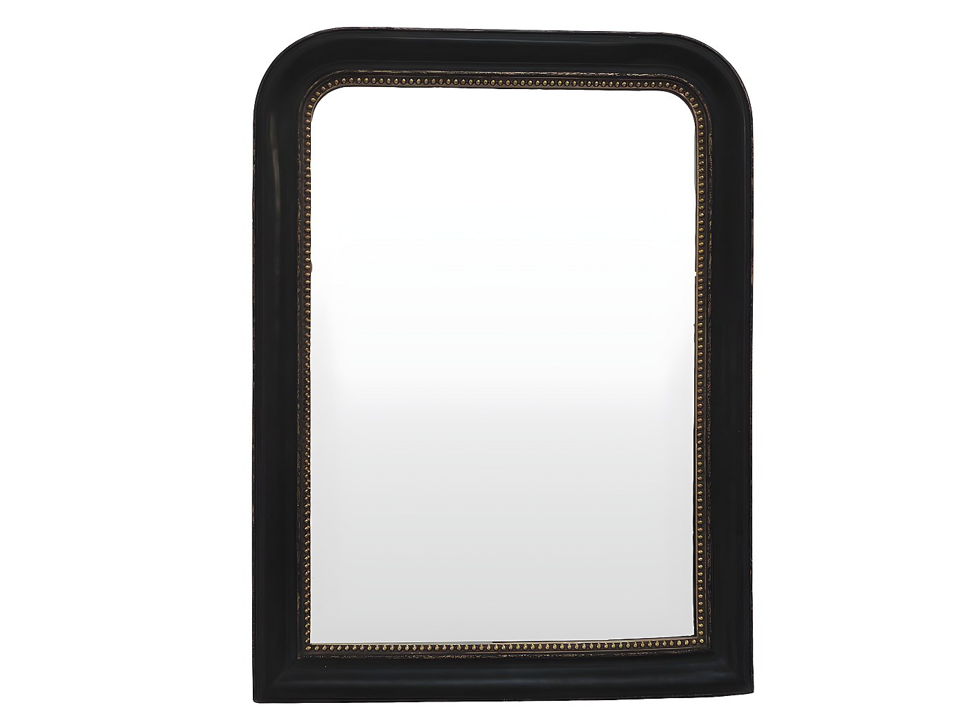 Miroir trumeau mouluré frise perles