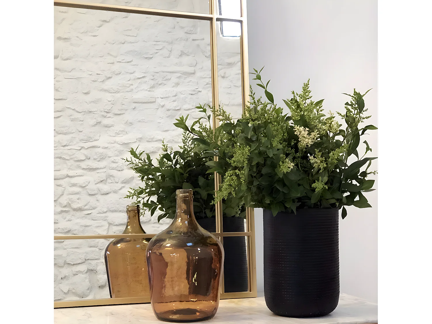 Espejo de metal 67x 97 cm