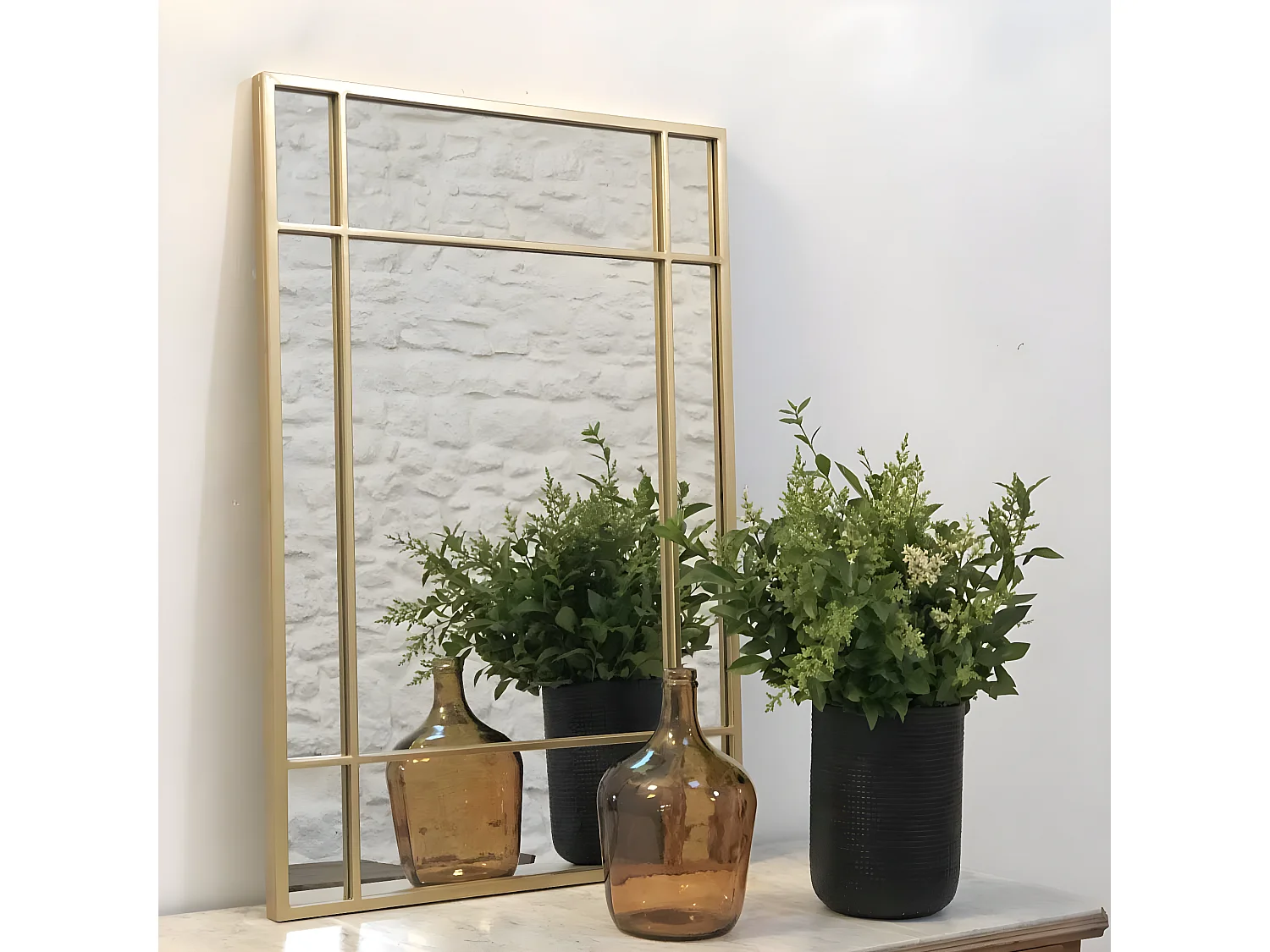 Espejo de metal 67x 97 cm