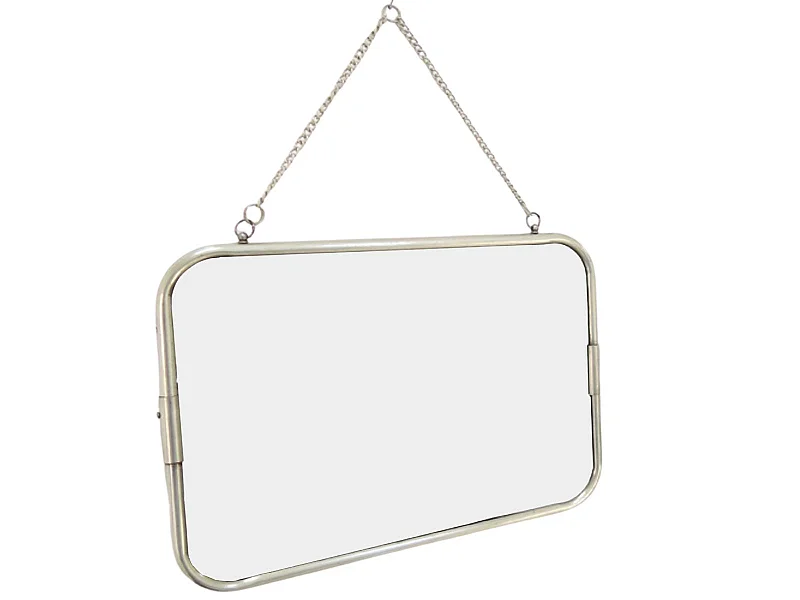 Espejo de barbería plata 29x39