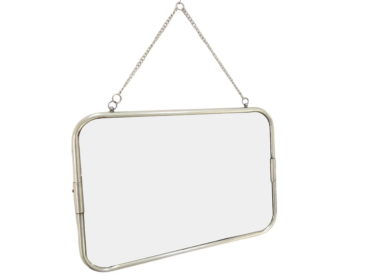 Espejo de barbería plata 29x39