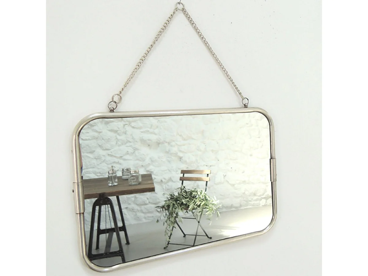 Espejo de barbería plata 29x39