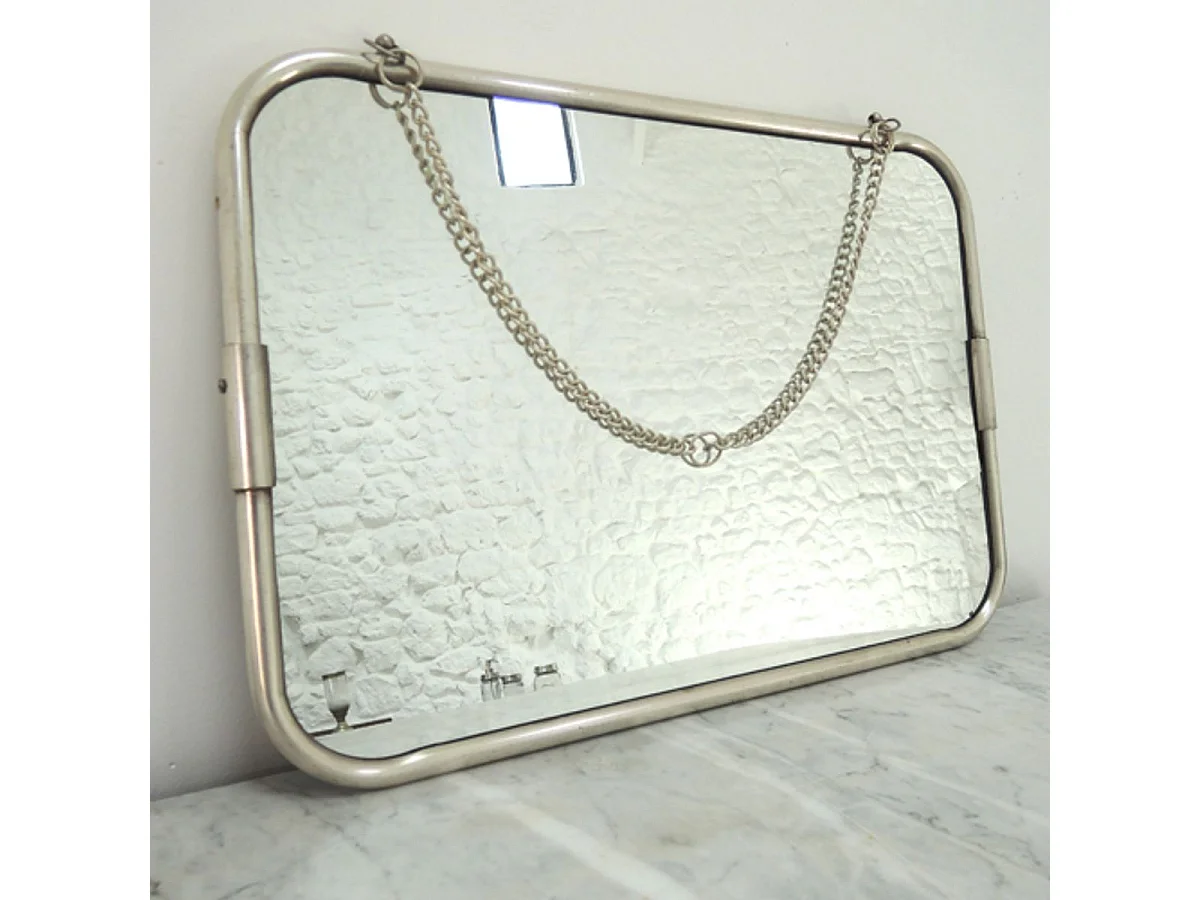 Espejo de barbería plata 29x39