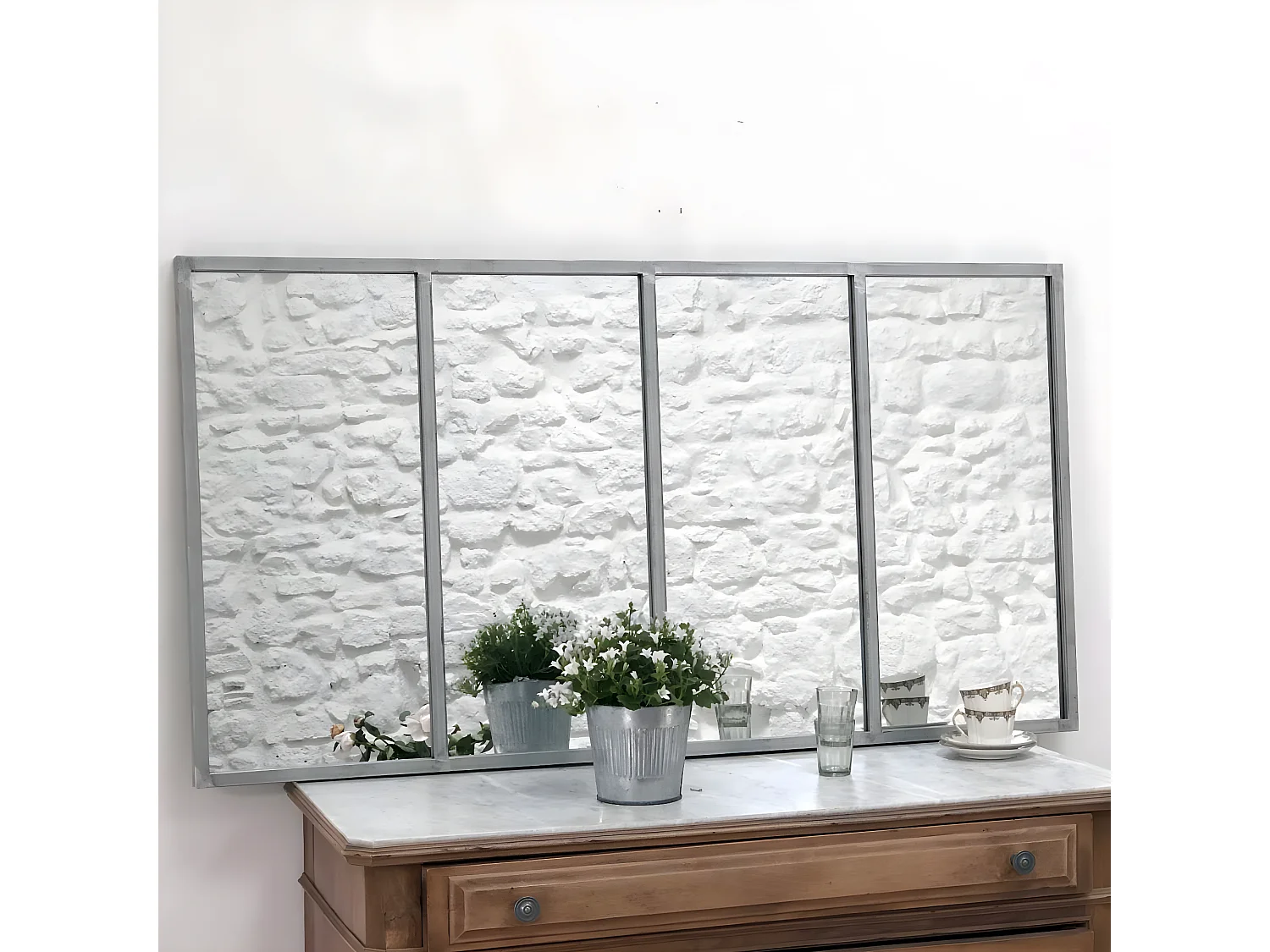 Espejo atelier de metal 140x 75 cm