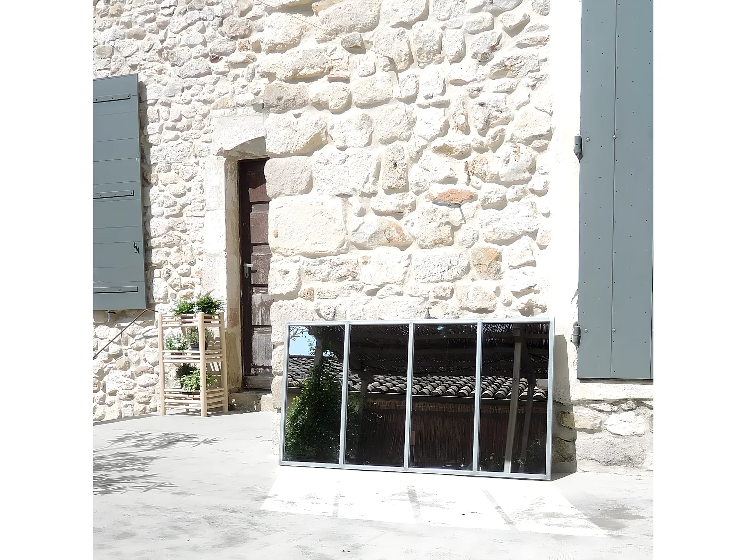 Espejo atelier de metal 140x 75 cm