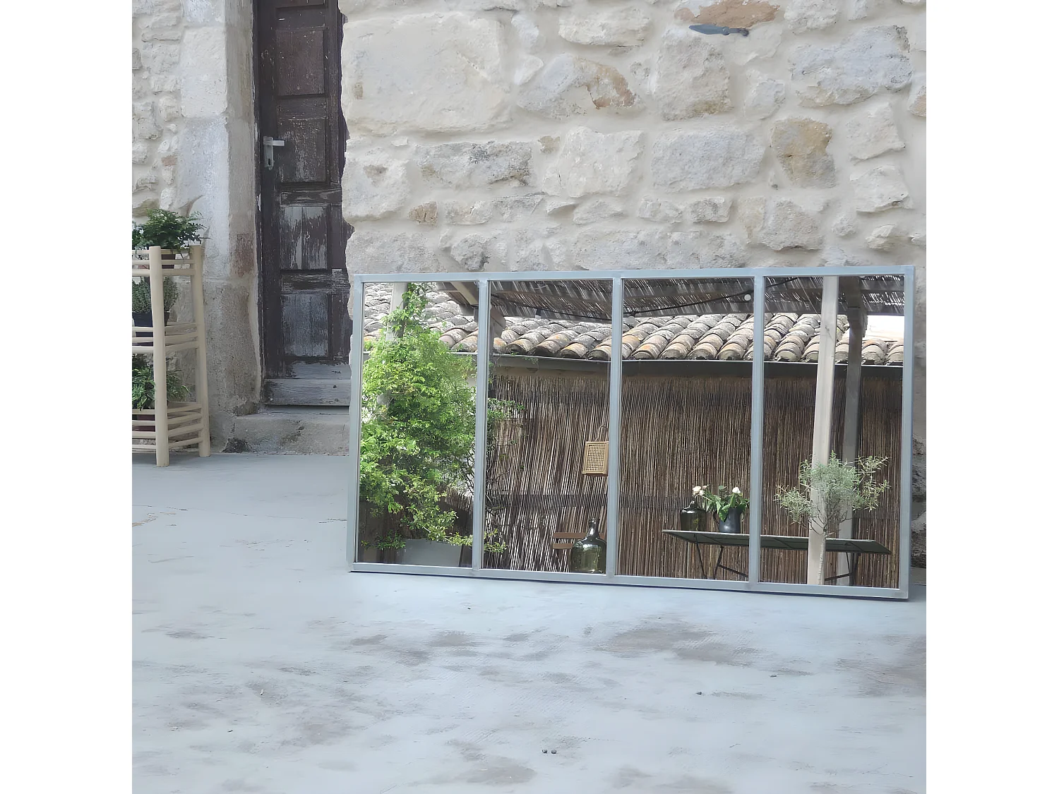 Espejo atelier de metal 140x 75 cm