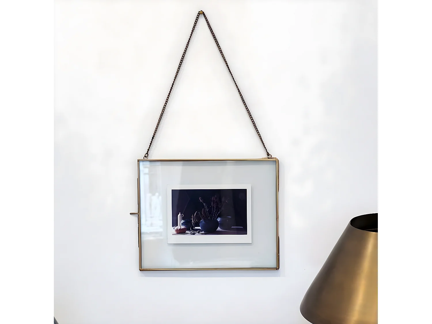 Cadre photo laiton 25x20 cm
