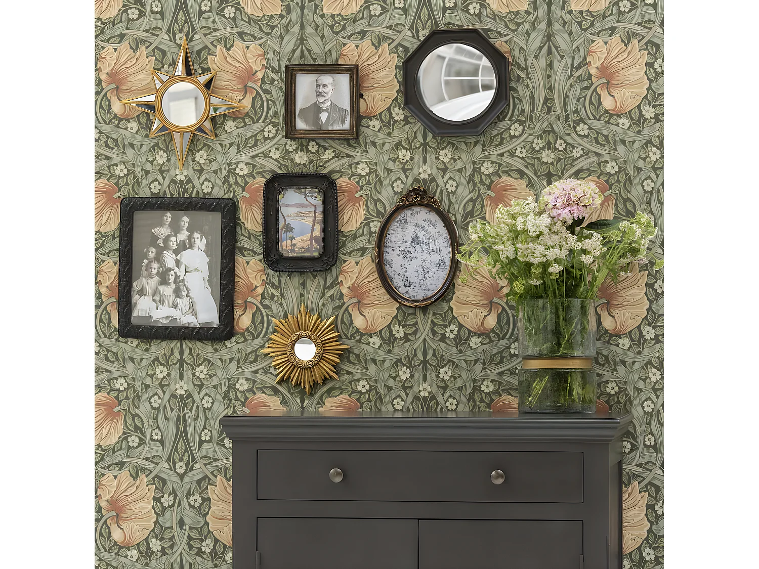 Juego de 7 marcos y espejos estilo barroco