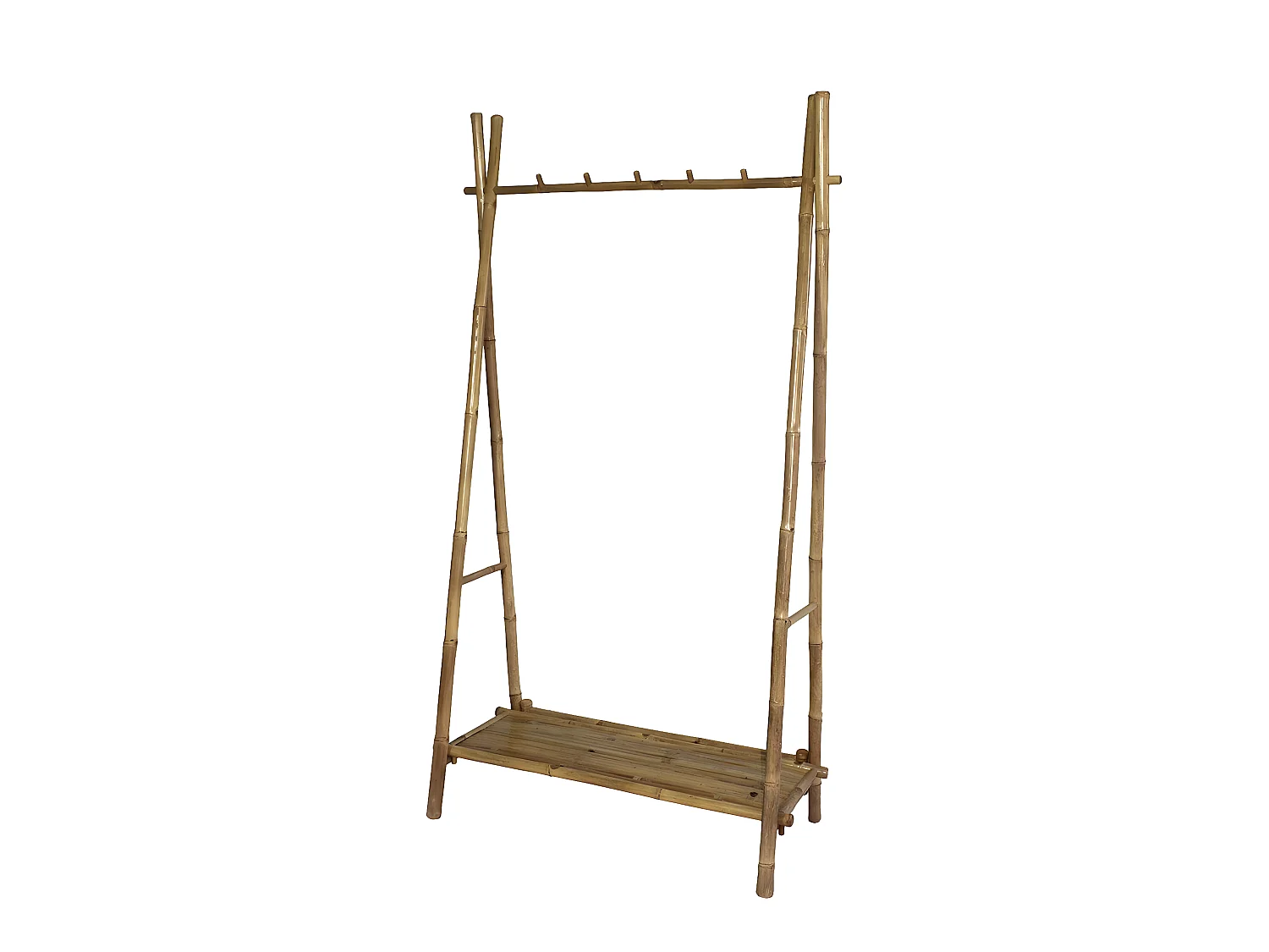 Perchero de bambú madera clara