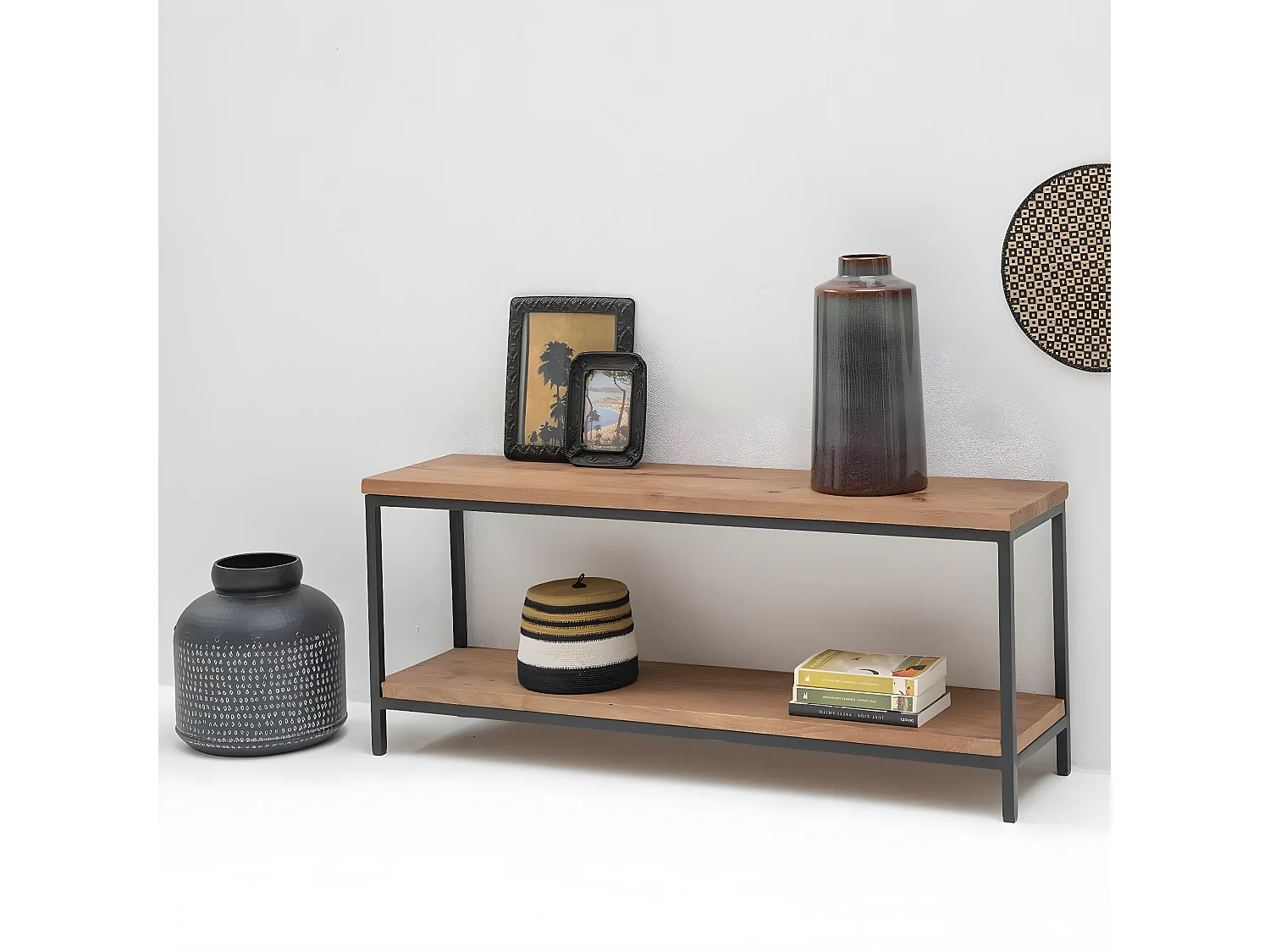 Meuble TV métal et manguier