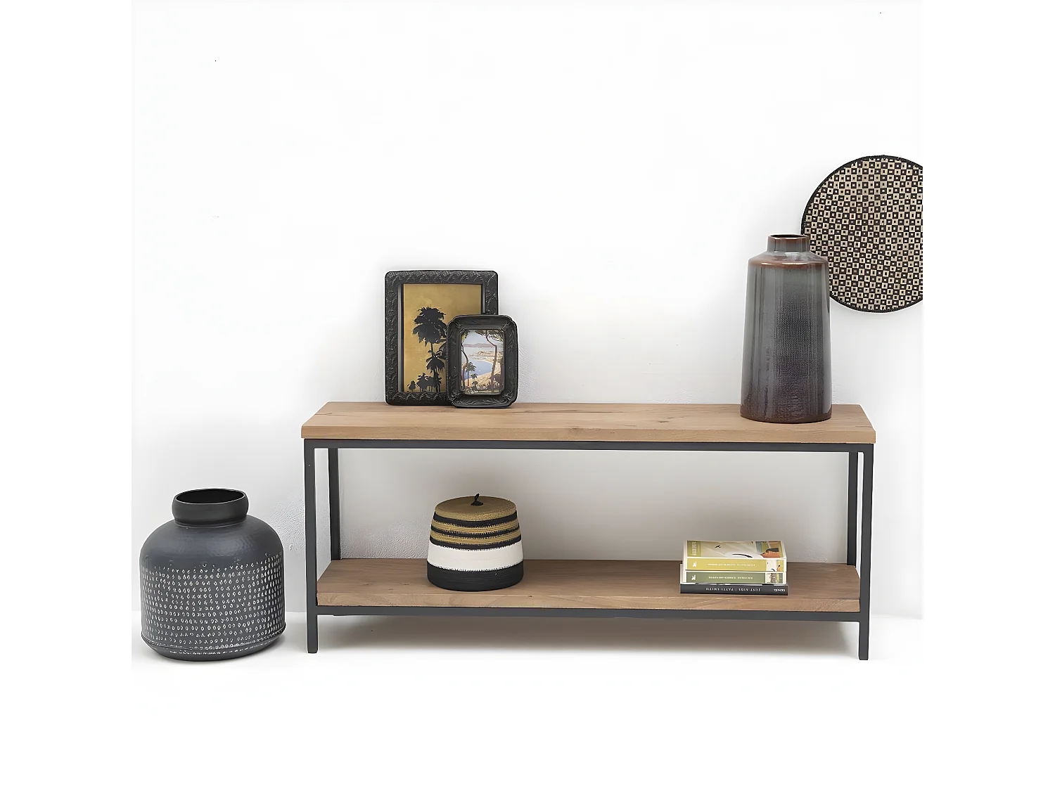 Meuble TV métal et manguier