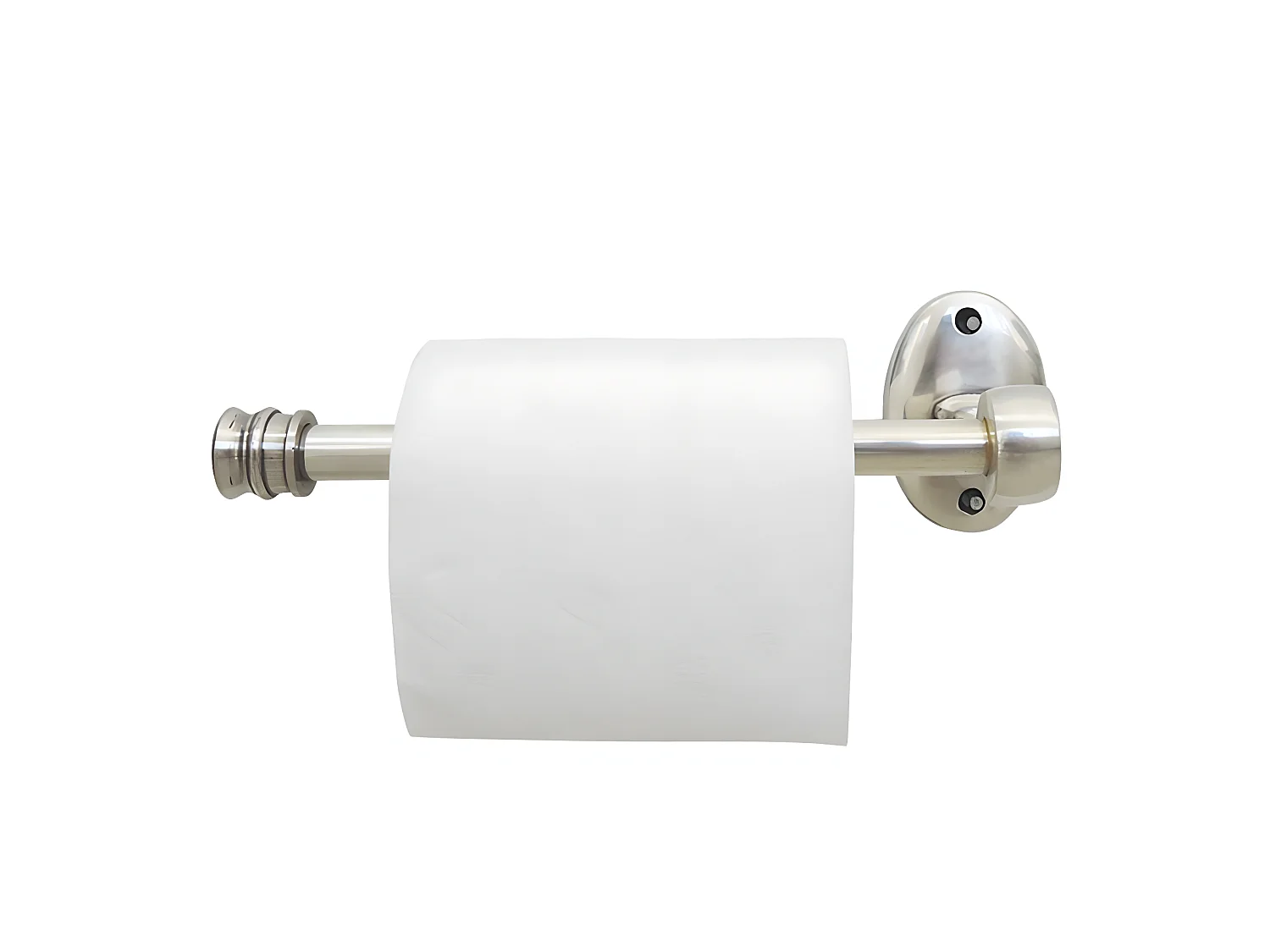 Portarrollos de papel higiénico de latón plateado