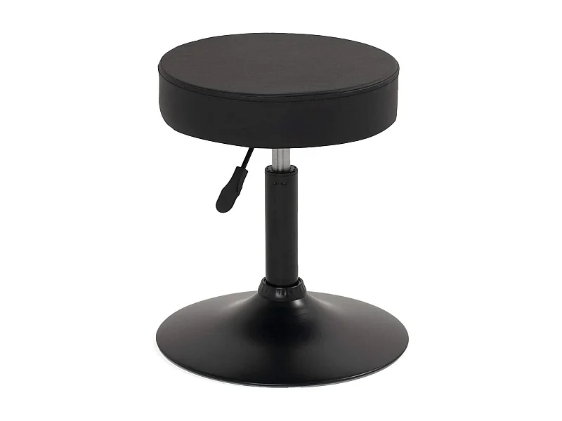 Tabouret de travail simili cuir rembourré moussepivotant hauteur réglable 43 à 57 cm YU (noir)
