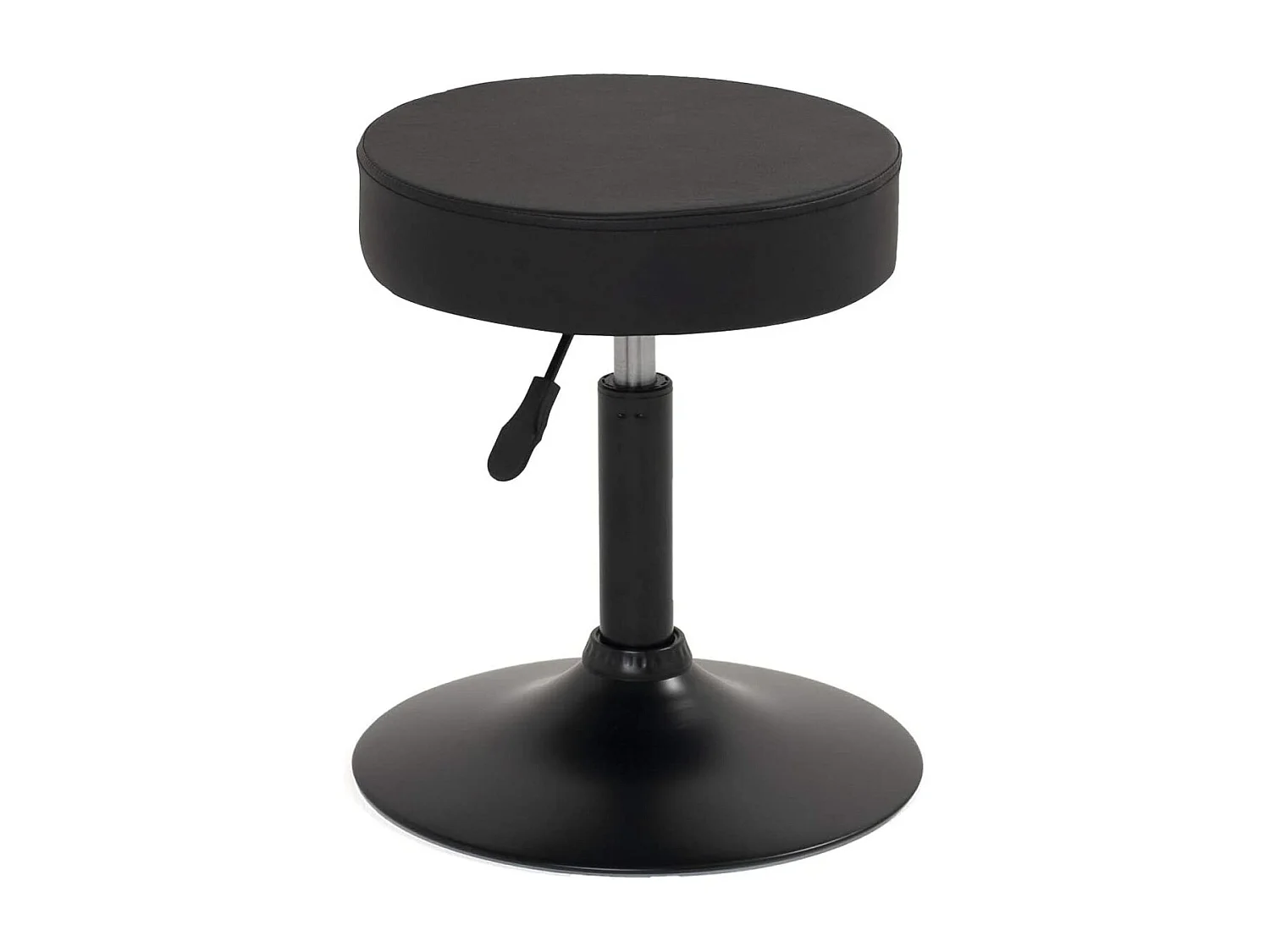 Tabouret de travail simili cuir rembourré moussepivotant hauteur réglable 43 à 57 cm YU (noir)