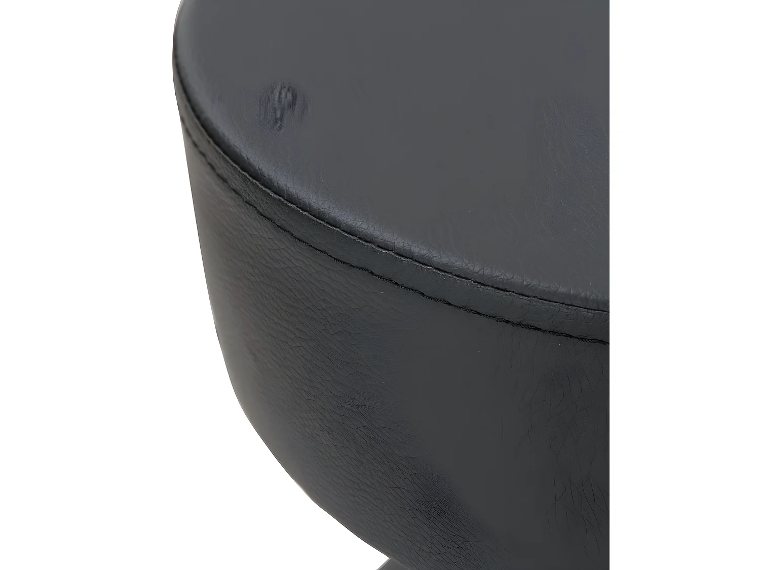 Tabouret de travail simili cuir rembourré moussepivotant hauteur réglable 43 à 57 cm YU (noir)