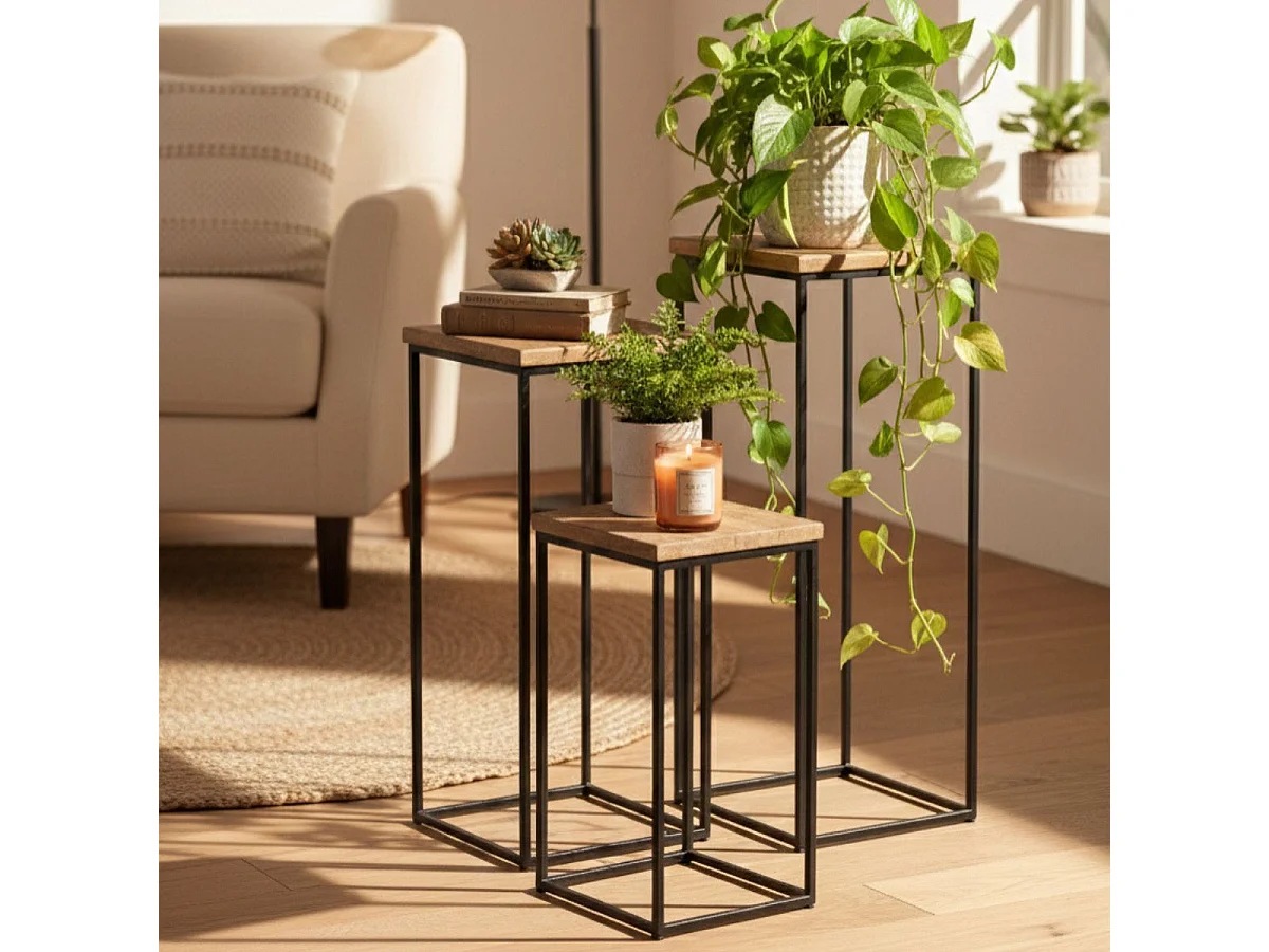 CANELLE - Ensemble de 3 Sellettes Gigognes