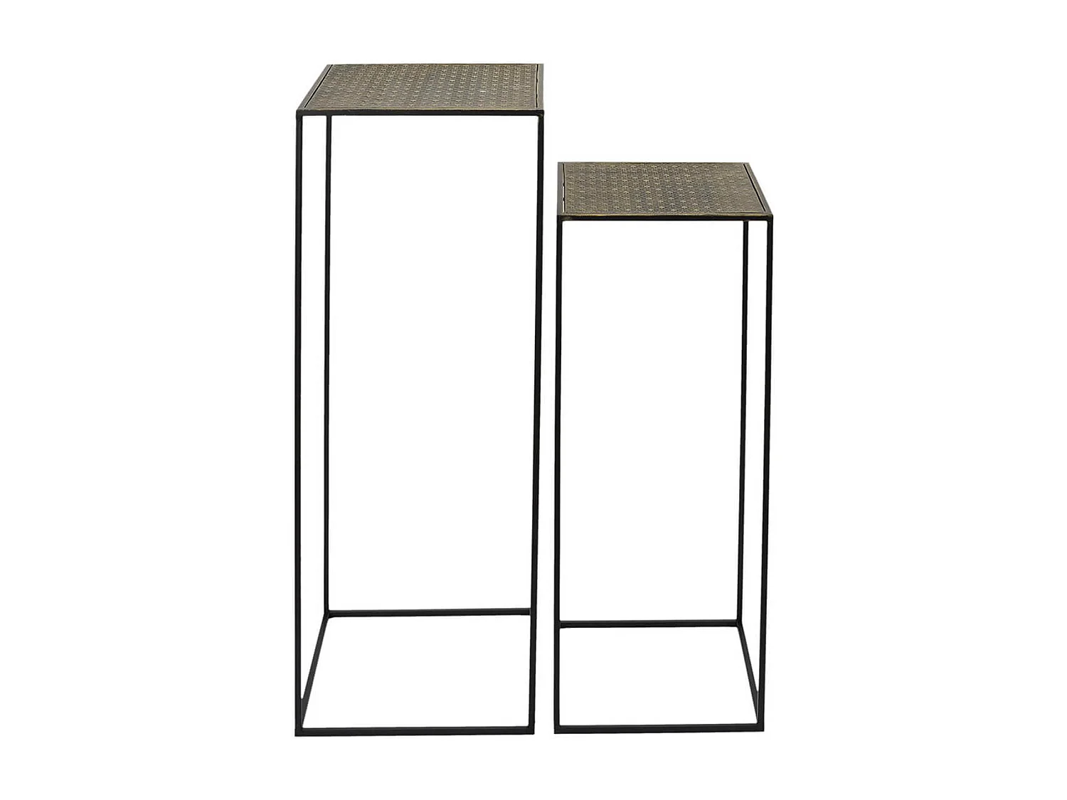 PRADA - Sellettes Gigognes Métal Aspect Or Vieilli