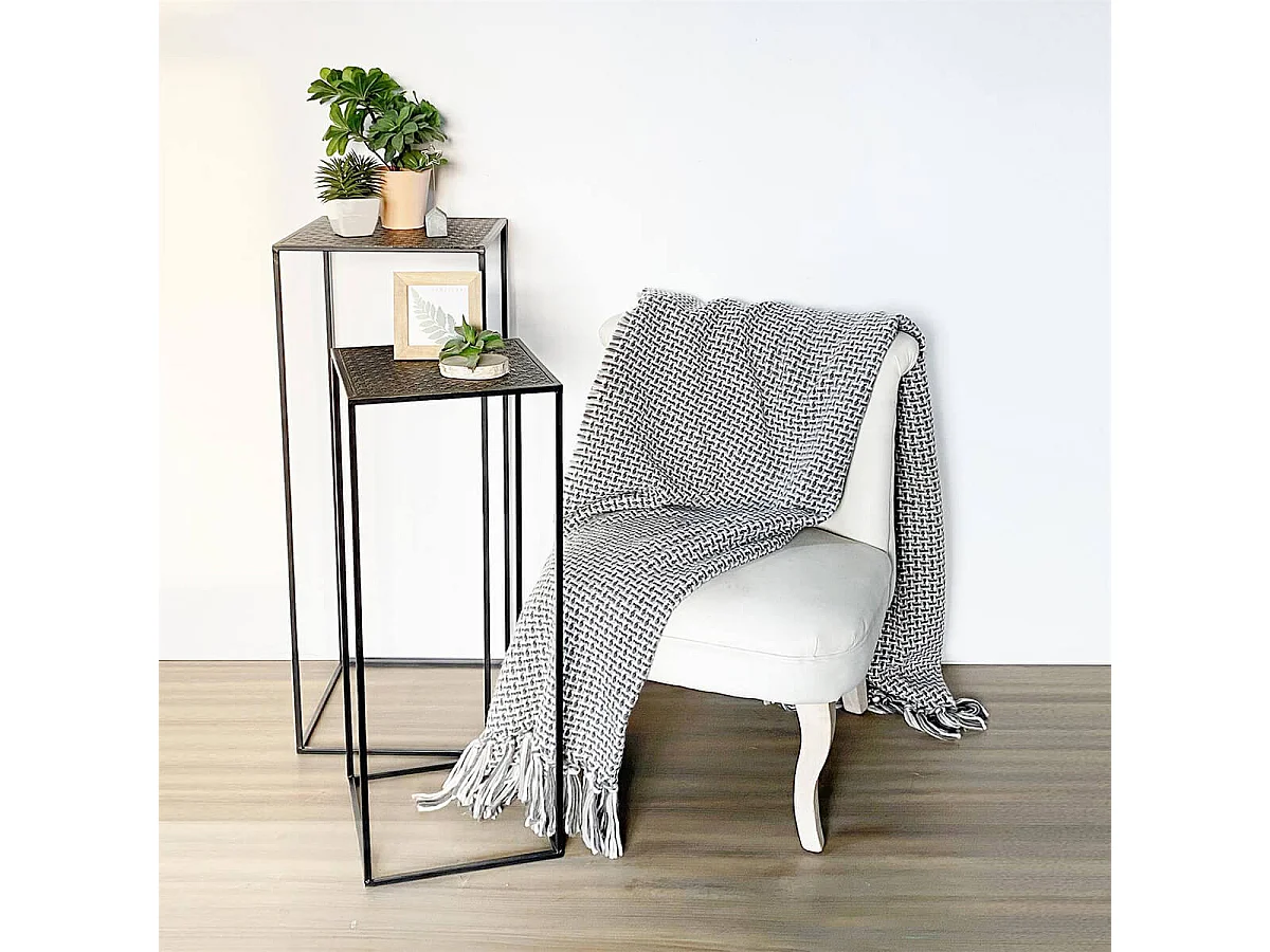 PRADA - Sellettes Gigognes Métal Aspect Or Vieilli