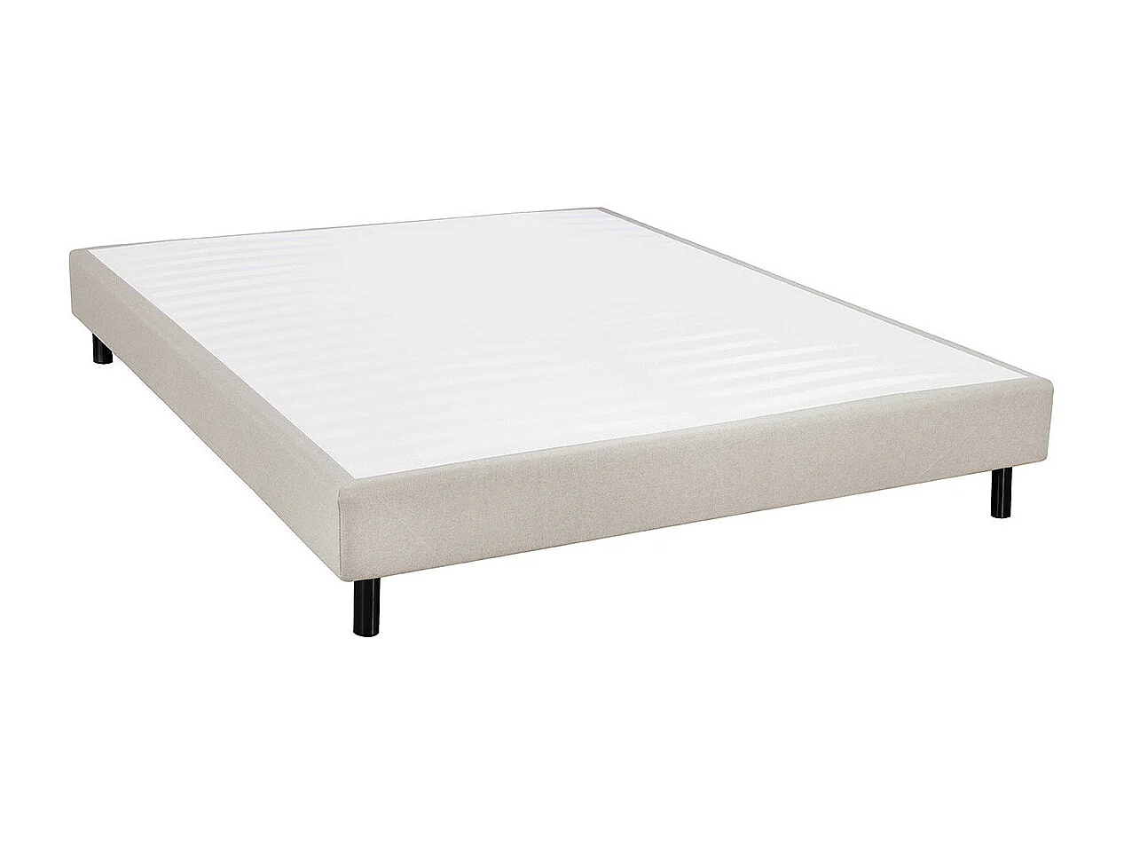 TAPIKIT - Sommier Tapissier Démontable 140x190cm 2x20 Lattes Gris Lin
