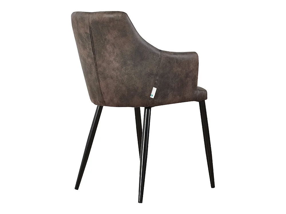 ZARAH - Chaise Design en Simili Cuir Gris Foncé - Rembourrée - Gris Foncé