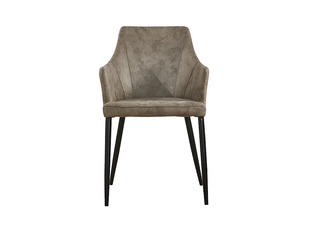 ZARAH - Chaise Design en Simili Cuir Couleur Taupe - Rembourrée - Taupe