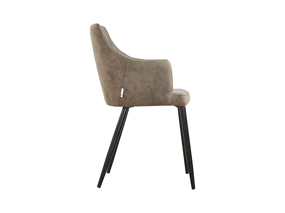 ZARAH - Chaise Design en Simili Cuir Couleur Taupe - Rembourrée - Taupe