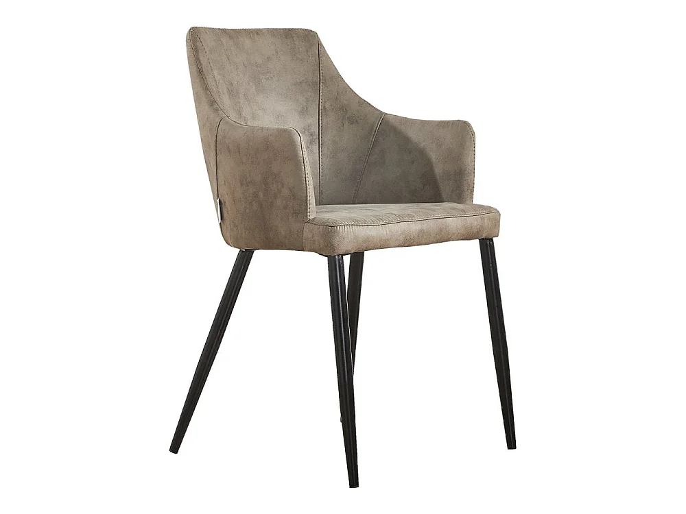 ZARAH - Chaise Design en Simili Cuir Couleur Taupe - Rembourrée - Taupe