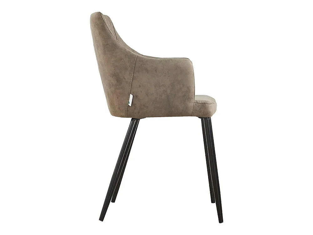 ZARAH - Chaise Design en Simili Cuir Couleur Taupe - Rembourrée - Taupe