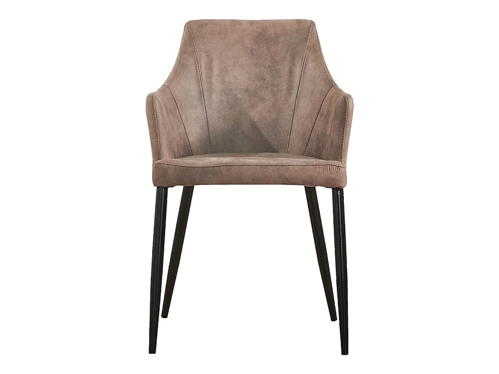 ZARAH - Chaise Design en Simili Cuir Marron Clair - Rembourrée - Marron